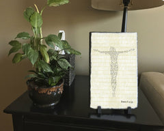 Customizable Slate Bible Verse Sign - Christ on the Cross - Handmade and Personalized