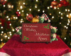 Handmade Slate Holiday Sign - Christmas Wishes