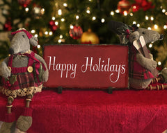 Handmade Slate Holiday Sign - Happy Holidays