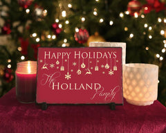 Customizable Slate Holiday Sign - Handmade and Personalized Happy Holidays Plaque