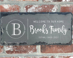 Beautifully Handcrafted and Customizable Slate Home Address Plaque. Improve the curb appeal of your property with this bespoke house sign.