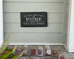 Beautifully Handcrafted and Customizable Slate Home Address Plaque. Improve the curb appeal of your property with this bespoke house sign.