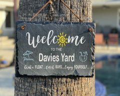 Beautifully Handcrafted and Customizable Slate Home Address Plaque. Improve the curb appeal of your property with this bespoke house sign.