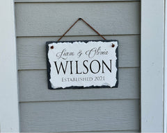 Beautifully Handcrafted and Customizable Slate Home Address Plaque. Improve the curb appeal of your property with this bespoke house sign.