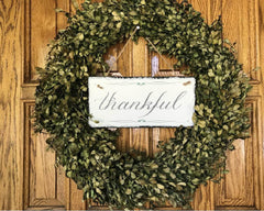 Handmade Slate Home Sign - Thankful Plaque