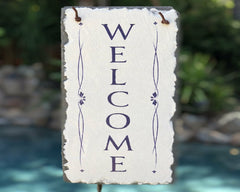 Handmade Slate Welcome Sign