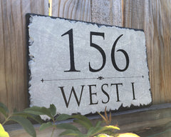 Customizable Slate Home Address House Sign - Light Grey - Handmade and Personalized