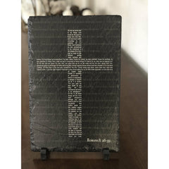 Customizable Slate Bible Verse Sign - Cross Handmade and Personalized