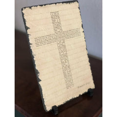 Customizable Slate Bible Verse Sign - Cross Handmade and Personalized