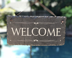 Handmade Slate Welcome Sign