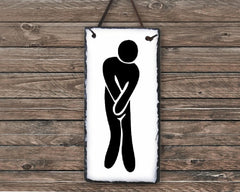 Handmade Slate Bathroom Signs - Ladies and Gents