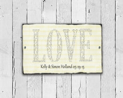 Customizable Slate Song Lyric Sign - Love Lyric Plaque - Handmade and Personalized