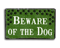 Handmade Slate House Sign - Beware of The Dog Plaque