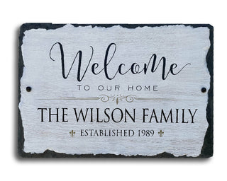 Beautifully Handcrafted and Customizable Slate Home Address Plaque. Improve the...