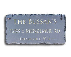 Customizable Slate Home Address House Sign - Name, Address, Established Date Handmade and Personalized