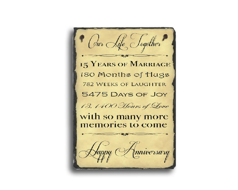 Handmade and Customizable Slate Home Sign - Perfect Anniversary or Wedding Gift