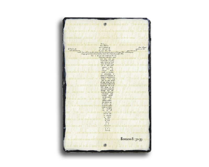 Customizable Slate Bible Verse Sign - Christ on the Cross - Handmade and Personalized