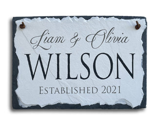 Beautifully Handcrafted and Customizable Slate Home Address Plaque. Improve the...