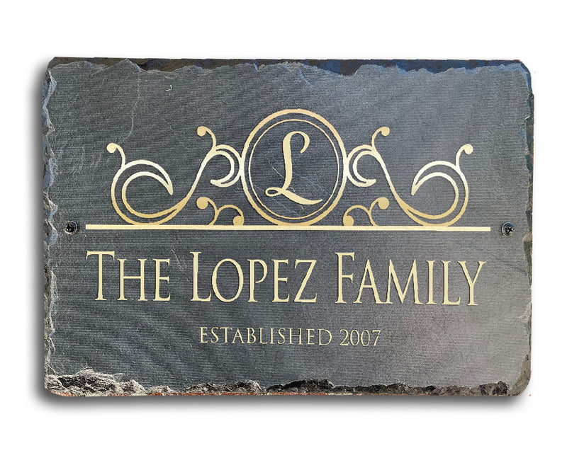 Beautifully Handcrafted and Customizable Slate Home Address Plaque. Improve the curb appeal of your property with this bespoke house sign.