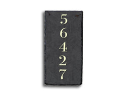 Customizable Slate House Number Sign - Tall House Number Plaque - Handmade and Personalized