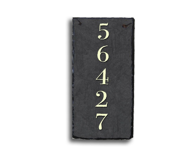 Customizable Slate House Number Sign - Tall House Number Plaque - Handmade and Personalized