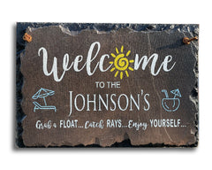 Beautifully Handcrafted and Customizable Slate Home Address Plaque. Improve the curb appeal of your property with this bespoke house sign.