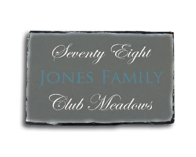 Customizable Slate Home Address House Sign - Light Grey - Handmade and Personalized