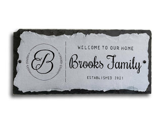 Beautifully Handcrafted and Customizable Slate Home Address Plaque. Improve the...