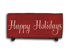 Handmade Slate Holiday Sign - Happy Holidays