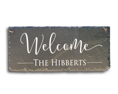 Customizable Slate Welcome Sign - Handmade and Personalized