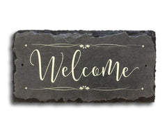 Handmade Slate Welcome Sign