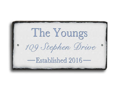 Customizable Slate Home Address House Sign - Handmade and Personalized with Name, Address