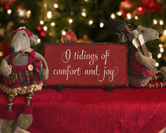 Handmade Slate Holiday Sign - Tidings of Comfort and Joy