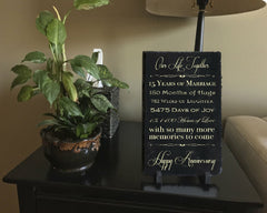 Handmade and Customizable Slate Home Sign - Perfect Anniversary or Wedding Gift