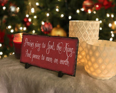 Handmade Slate Holiday Sign - Praises Sing to God