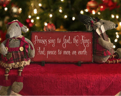 Handmade Slate Holiday Sign - Praises Sing to God