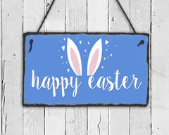 Handmade Slate Easter Sign - Easter Bunny Ears