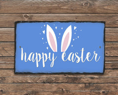 Handmade Slate Easter Sign - Easter Bunny Ears