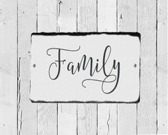 Handmade Slate Home Sign - Family Plaque