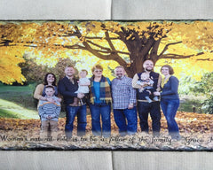 Customizable Slate Photograph - Handmade and Personalized Photo Plaque Color or B/W with your choice of text