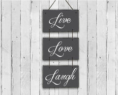 Handmade and Customizable Slate Home Sign - Live Love Laugh