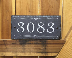 Customizable Slate Number House Sign - Handmade and Personalized