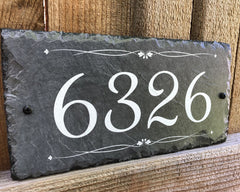 Customizable Slate Number House Sign - Handmade and Personalized