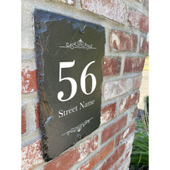 Beautifully Handcrafted and Customizable Slate Home Address. Improve the curb appeal of your property with this bespoke house sign.